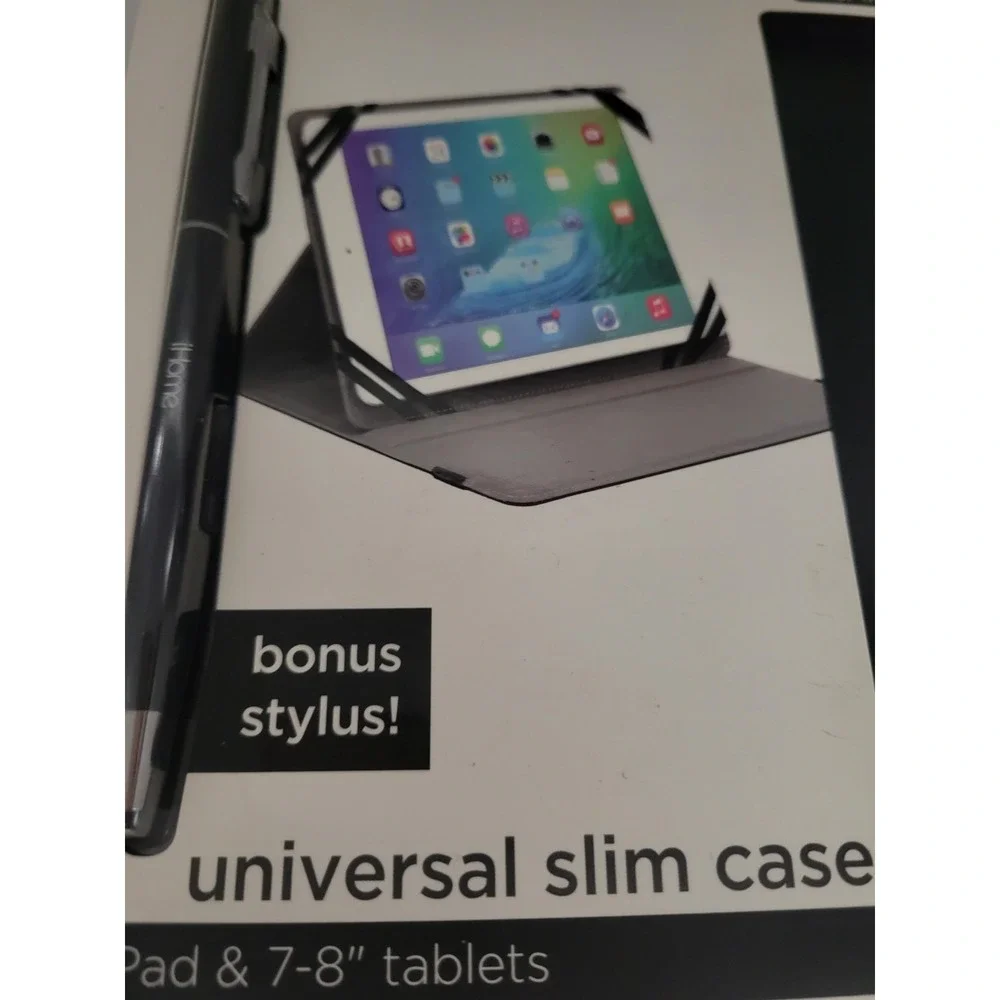 Universal Slim Case for 7-8 in.‎ Ipad, Ereaders, Tablets BRAND NEW With Stylus